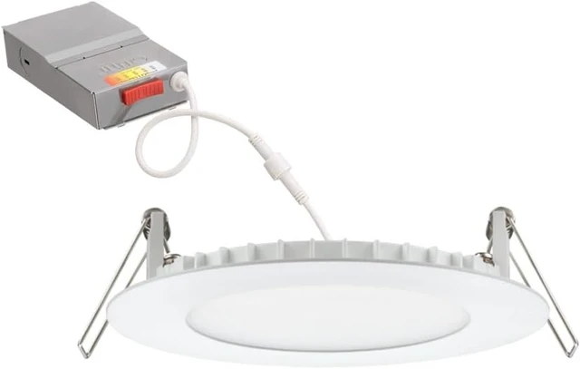 Alt view image 6 of 7 - Juno 4" LED Recessed Lights, 5-in-1 CCT, Ultra-Thin Flat Trim, White, 12-Pk