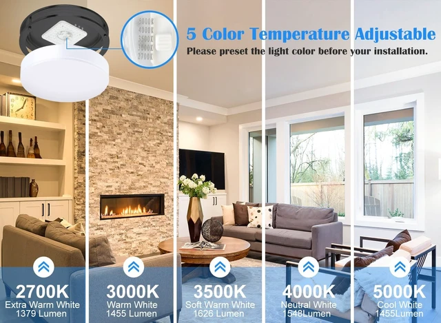 Alt view image 3 of 7 - Black Flush Mount Ceiling Light, 13 Inch LED Ceiling Light Fixture with 5CCT(2700K/3000K/3500K/4000K/5000K Adjustable), 23W Saturn Flush Mount Ceiling Lighting for Kitchen Hallway Stairwell