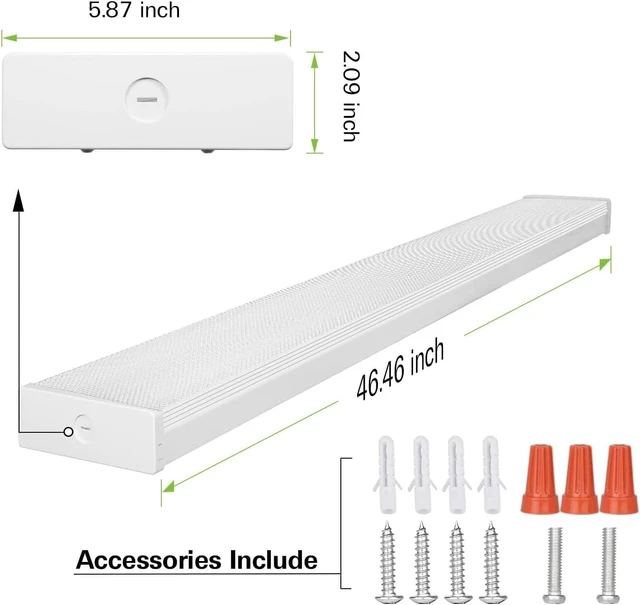 Alt view image 6 of 7 - hykolity 4FT LED Wraparound Light with 3 Wattages / 3CCT 55-75W 3000-5000K