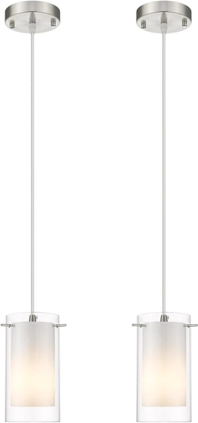Main image of AKEZON Pendant Lights Kitchen Island 2 Pack, Brushed Nickel, Adjust Height
