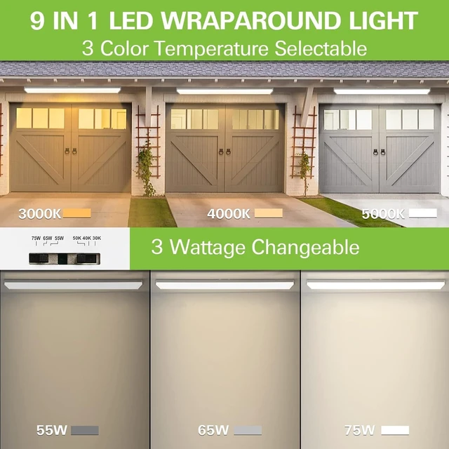 Alt view image 2 of 7 - hykolity 4FT LED Wraparound Light with 3 Wattages / 3CCT 55-75W 3000-5000K