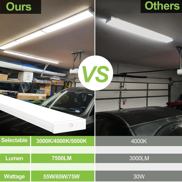 Alt view image 5 of 7 - hykolity 4FT LED Wraparound Light with 3 Wattages / 3CCT 55-75W 3000-5000K