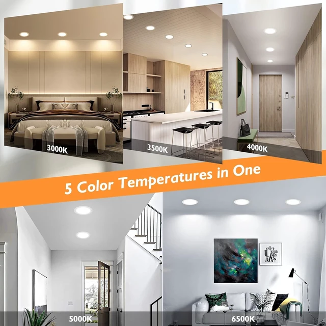 Alt view image 4 of 7 - BesLowe 6 Inch LED Recessed Ceiling Lights with Junction Box, 6 Packs