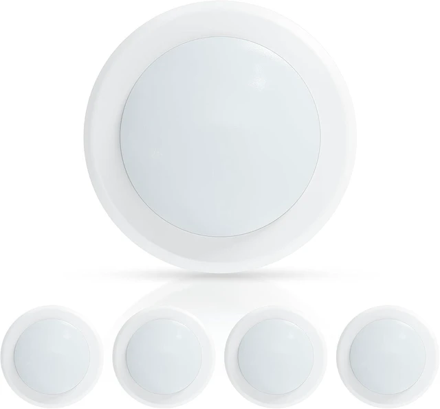 Main image of ECOELER 6" LED Flush Mount Ceiling Light, Dimmable Surface Mount Disc Light for 3.5" & 4" J-Box or 5/6" Recessed Can, Aluminum Trim, 16.5W 1000Lm, 4000K Cool White, ETL Listed, 4Pack