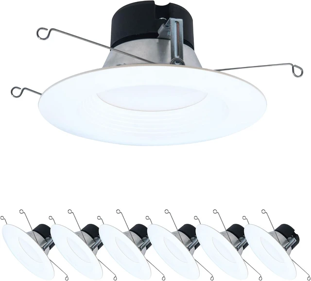 Main image of Halo LT 5/6 inch LED recessed Can light Trim, 3000K, dimmable, 600lm 6PK