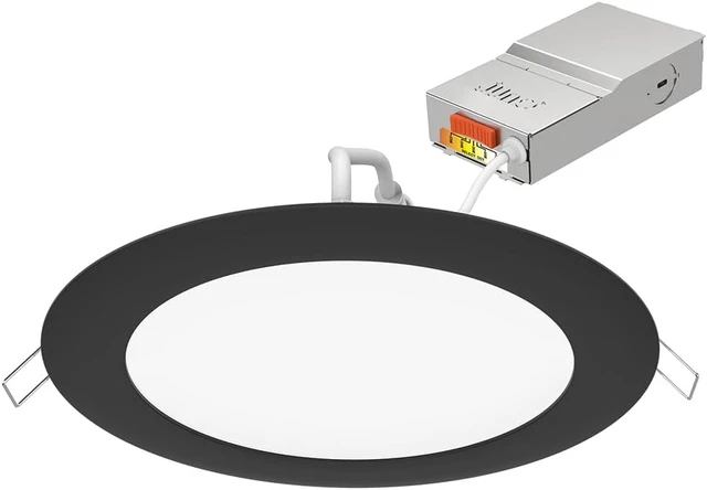 Alt view image 6 of 6 - Juno 6" LED Recessed Light, 5-in-1 CCT, Ultra-Thin Flat Trim, Black, 6-Pk