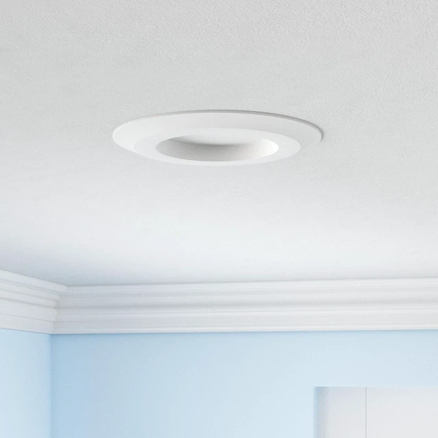 Alt view image 2 of 3 - Commercial Electric 5/6 in. Matte White Integrated LED Recessed Trim 5-Ways Color Changing with Switch