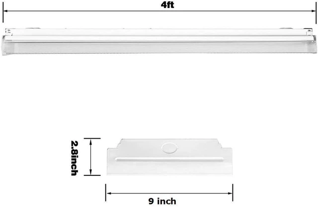 Alt view image 5 of 6 - FAITHSAIL 4FT LED Wraparound Light 60W LED Office Lights, 7200lm, 4000K Neutral White, 4 Foot Flush Mount Wrap Shop Puff Ceiling Lighting Fixture for Garage Workshop, Fluorescent Light Replacement