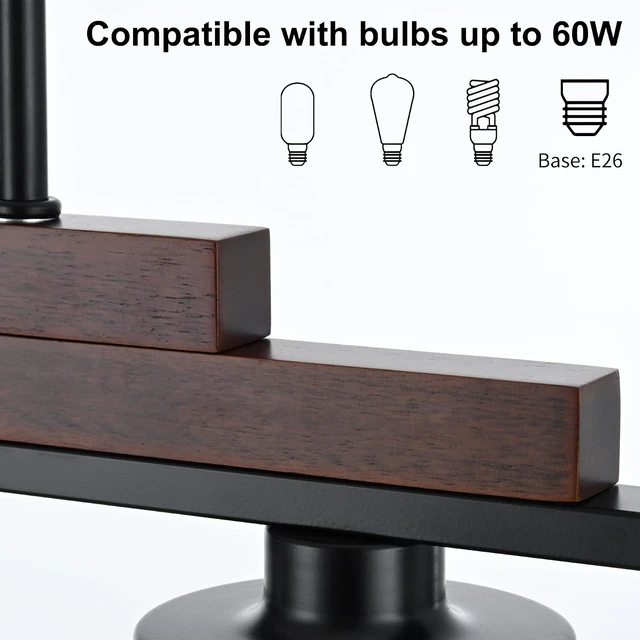 Alt view image 3 of 7 - Dining Room Light Fixture/Chandelier Over Table,5-Light Kitchen Island Lighting Hanging for Farmhouse Linear Chandeliers Matte Black Rustic Wood Ceiling Pendant Light Fixtures with Clear Glass Shade