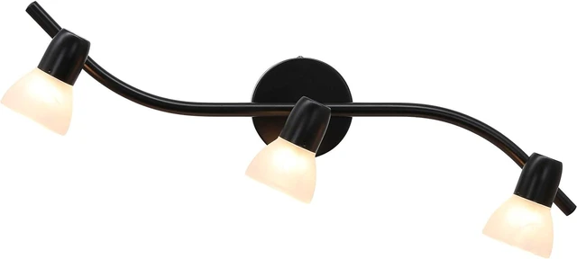 Main image of XiNBEi Lighting 3 Light Modern Black Curved Track Ceiling Light for Kitchen