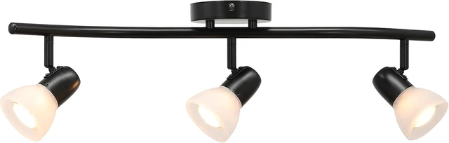 Alt view image 2 of 7 - XiNBEi Lighting 3 Light Modern Black Curved Track Ceiling Light for Kitchen