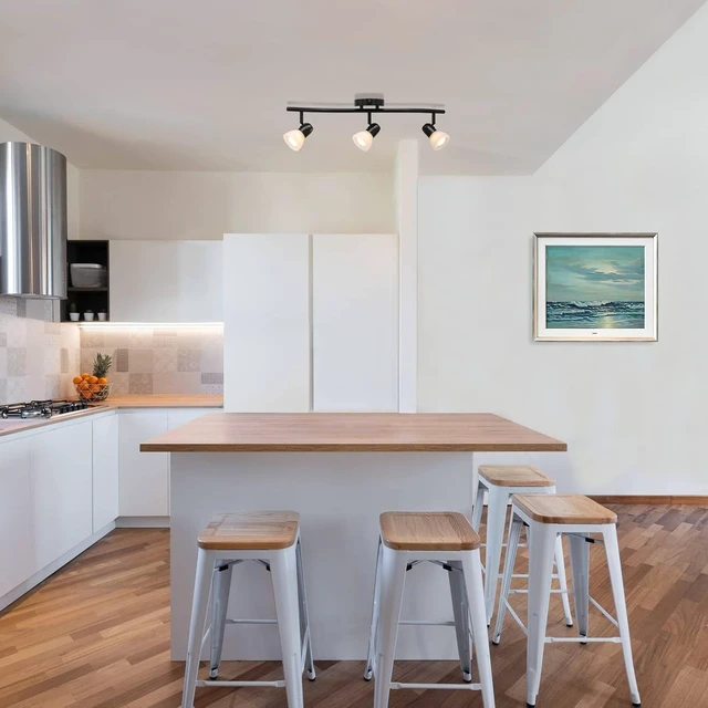 Alt view image 3 of 7 - XiNBEi Lighting 3 Light Modern Black Curved Track Ceiling Light for Kitchen