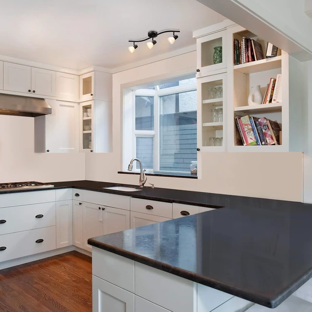 Alt view image 5 of 7 - XiNBEi Lighting 3 Light Modern Black Curved Track Ceiling Light for Kitchen