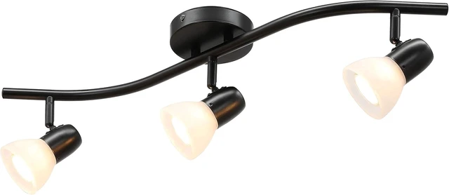 Alt view image 6 of 7 - XiNBEi Lighting 3 Light Modern Black Curved Track Ceiling Light for Kitchen