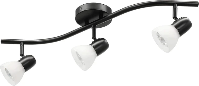 Alt view image 7 of 7 - XiNBEi Lighting 3 Light Modern Black Curved Track Ceiling Light for Kitchen