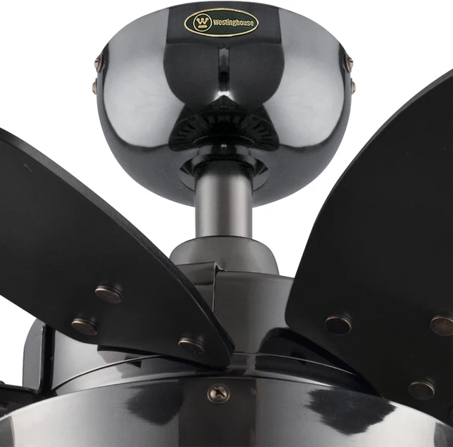 Alt view image 3 of 4 - Westinghouse Lighting 7224300 Quince 24-Inch Gun Metal Indoor Ceiling Fan, Light Kit with Opal Frosted Glass