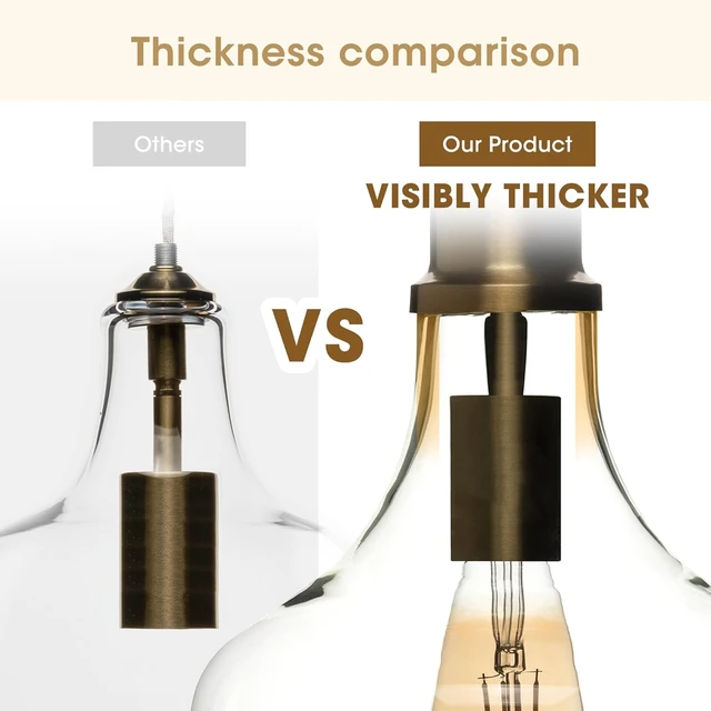 Alt view image 6 of 7 - INK+IVY Auburn Pendant Lighting for Dining Room, Industrial Kitchen Lights, Hand-blown Glass Bell Shaped Pendant Light for Kitchen Island, Foyer, Bedroom, 9" Dia x 95.5" H, Gold/Clear