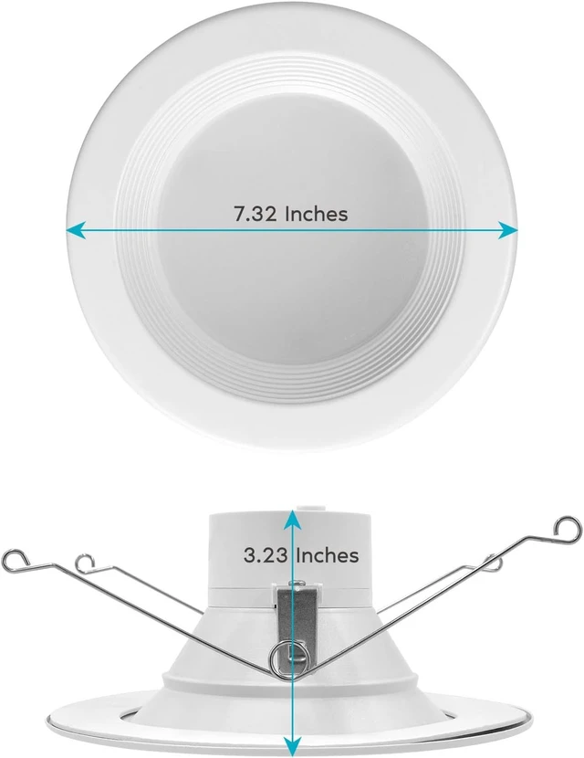 Alt view image 4 of 7 - LUXRITE 5/6 Inch LED Recessed Retrofit Downlight, Baffle Trim (4 Pack)