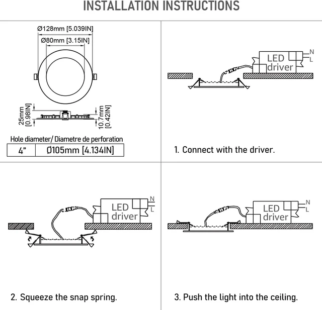 Alt view image 7 of 7 - TORCHSTAR 6-Pack 4 Inch Ultra-Thin LED Recessed Lighting, CRI90, 4000K