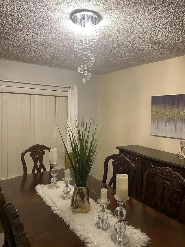 Alt view image 4 of 7 - 3-Lights Spairal Crystal Chandelier,Modern Raindrop Light Fixture Pendant Ceiling Mount Lamp Lighting Fixtures for LivingRoom, Bedroom, Bathroom D9 X H21.3