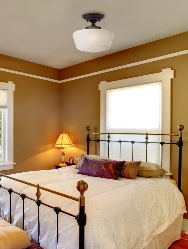 Alt view image 2 of 7 - Regency Hill Schoolhouse 12" Wide Bronze White Glass Ceiling Light Fixture