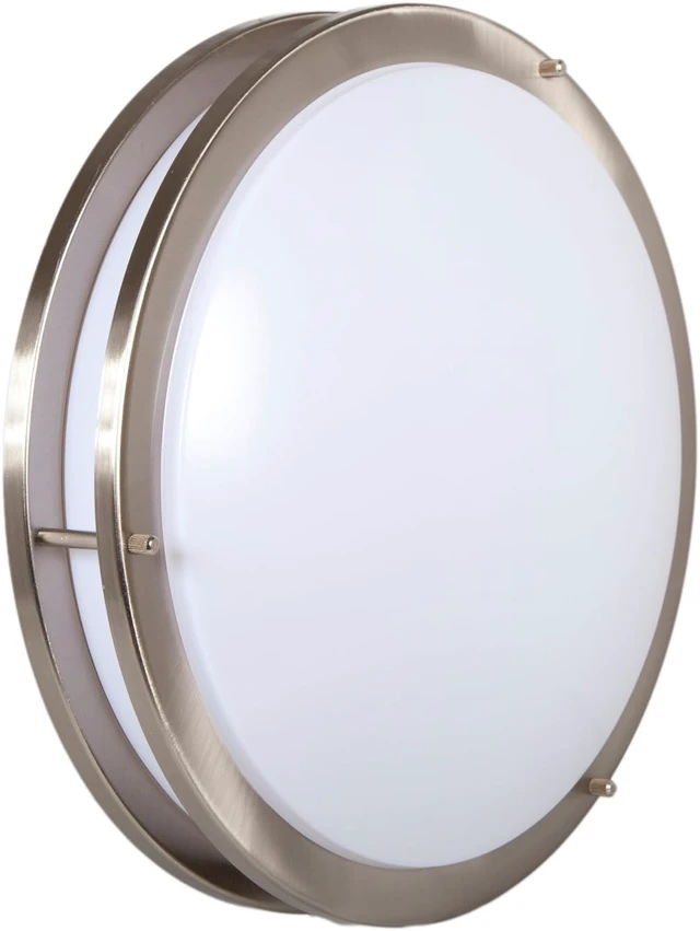 Alt view image 2 of 7 - Maxxima 14" LED Satin Nickel Flush Mount Ceiling Light, 5 CCT, 2100 Lumens