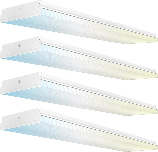 Main image of Sunco 4 Pack 4FT Inch LED Shop Light Prisma Wraparound Fixture, 3CCT