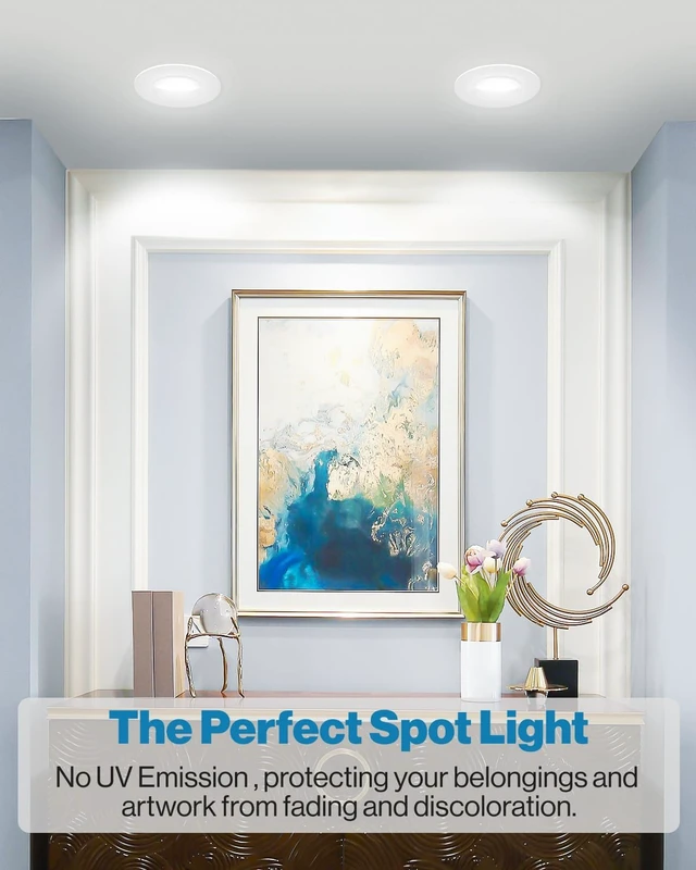Alt view image 3 of 7 - Sunco 6 Inch Gimbal LED Recessed Light, Adjustable Angle, 12W=60W