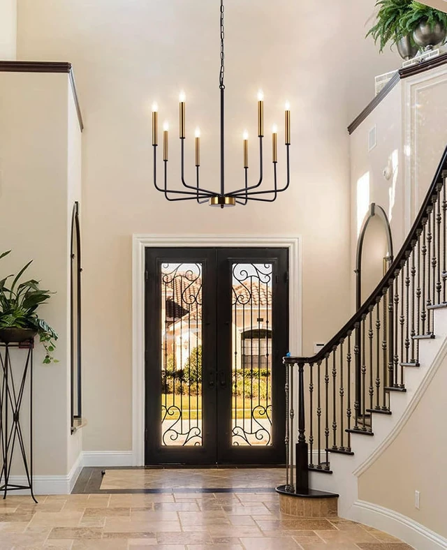 Alt view image 7 of 7 - Farmhouse Chandeliers for Dining Room, 8 Lights Pendant Light Fixtures
