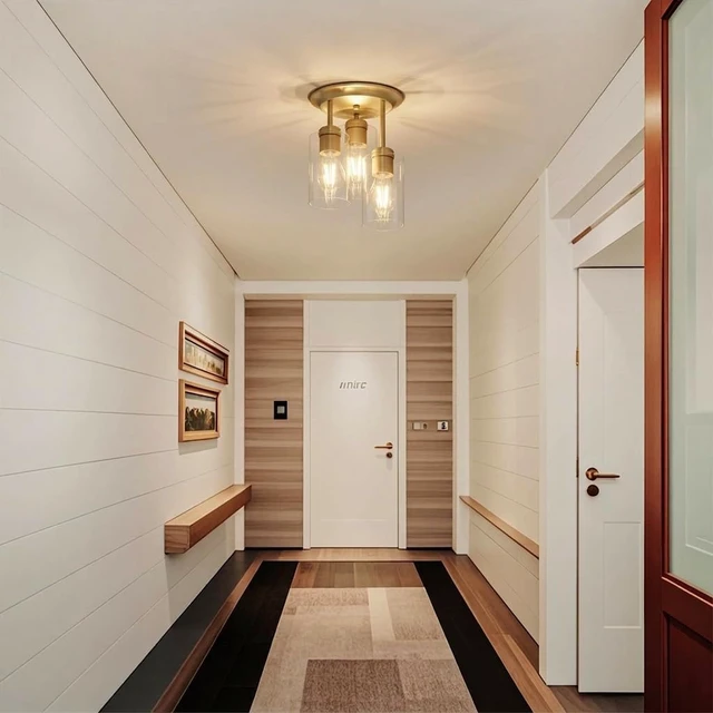 Alt view image 5 of 7 - Kalium 3-Lights Semi Flush Mount Ceiling Light Fixture Gold for Kitchen
