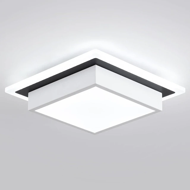 Main image of EIDISUNY Modern LED Ceiling Light, Hallway Ceiling Light, 6000K Cold White Flush Mount Ceiling Lamp, Square Hallway Lighting Fixtures for Living Room Bedroom Bathroom Kitchen