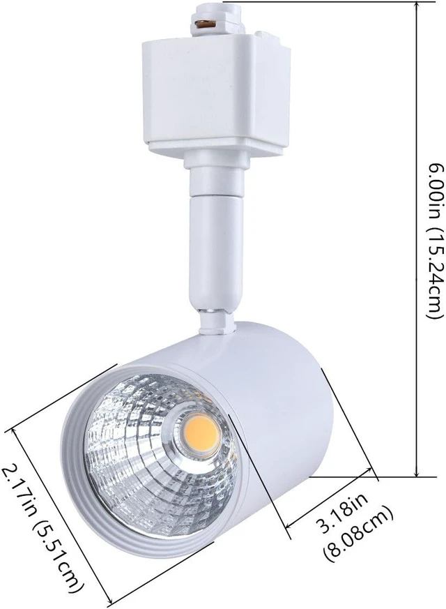 Alt view image 3 of 6 - mirrea 6 Pack H Type White LED Track Lighting Heads 6.5W 3000K Warm White