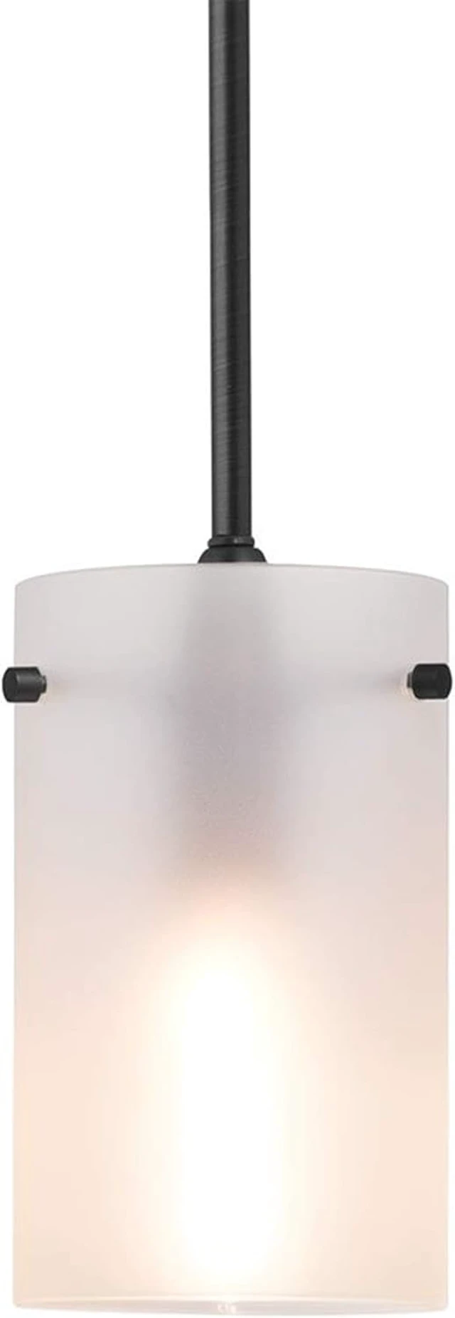 Alt view image 2 of 6 - Linea di Liara Effimero Modern Matte Black Pendant Light Fixtures Over Kitchen Island Sink Lighting Ceiling Hanging Farmhouse Mini Metal Industrial Pendant Lighting Medium Frosted Glass Shade