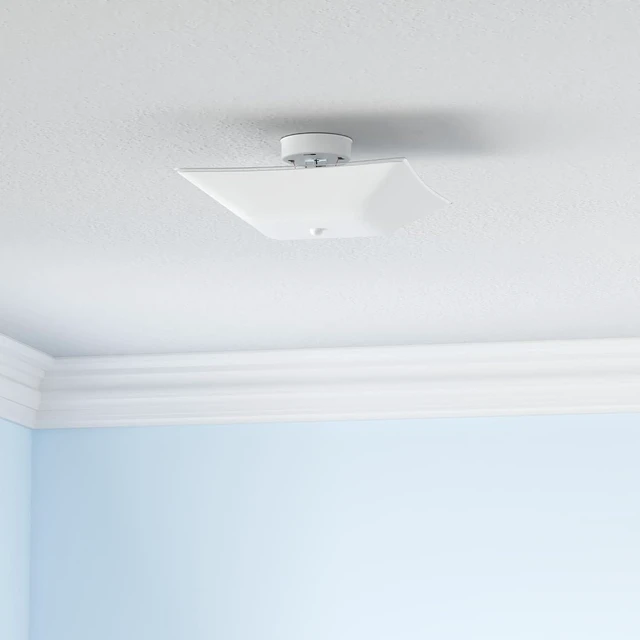 Alt view image 2 of 6 - Nuvo SF77/824, 2-Light Flush Mount, White, Ceiling Fixture, Indoor Lighting
