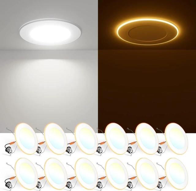 Main image of FREELICHT 12 Pack 5/6 Inch 5CCT LED Recessed Lighting with Night Light