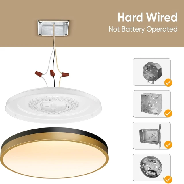 Alt view image 3 of 7 - Lightania 13 Inch Flush Mount Ceiling Light with Remote Control & Night Light, 5CCT Dimmable Ceiling Light Fixture, 25W 2500LM 2700K-6500K Adjustable LED Ceiling Lights for Bedroom Kitchen Living Room