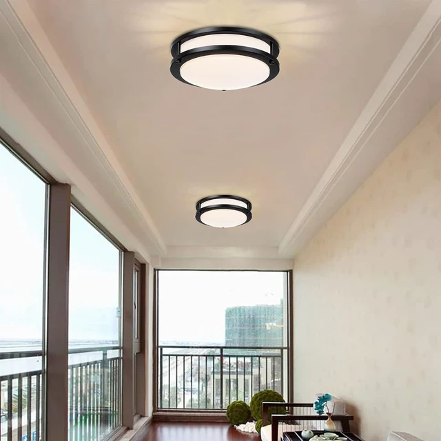 Alt view image 7 of 7 - 10 Matt Black Ceiling Light Fixture -10 Inch Flush Mount LED Ceiling Light for Bedroom Bathroom Closet Kitchen LED Fixture 2700K/3000K/3500K/4000K/5000K Adjustable,17W, ETL Listed
