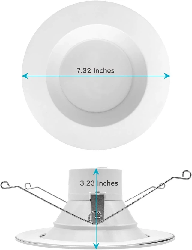 Alt view image 3 of 6 - LUXRITE 5/6 Inch LED Recessed Retrofit Downlight, 14W=90W, 1100 LM (4 Pack)