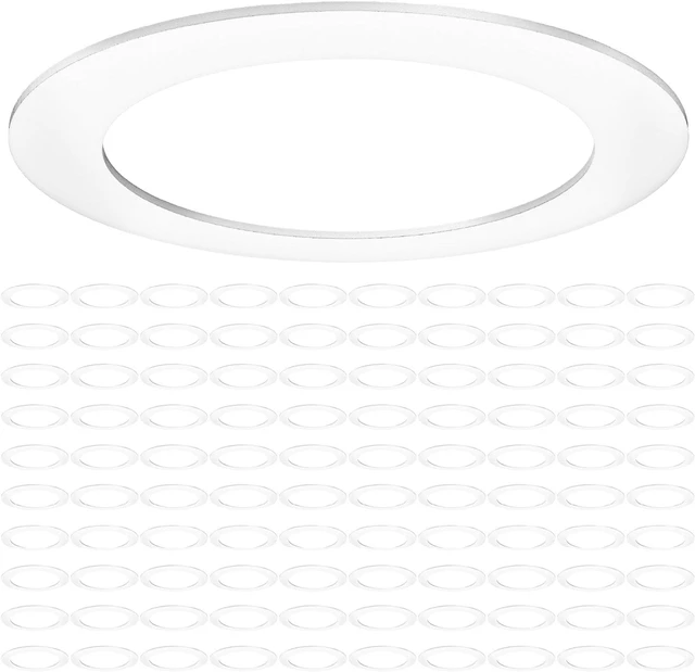 Main image of Sunco 100 Pack 6 Inch Recessed Light Goof Ring, White, Matte Finish