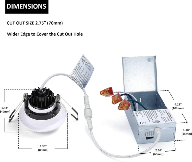 Alt view image 5 of 7 - POPANU 3 Inch Gimbal LED Recessed Lights 6 Pack,Adjustable Downlight, White