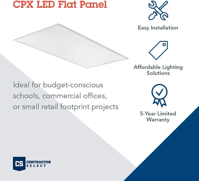 Alt view image 2 of 7 - Lithonia Lighting CPX 2x4 LED Flat Panel Light Adj Lumens, 3-in-1 CCT