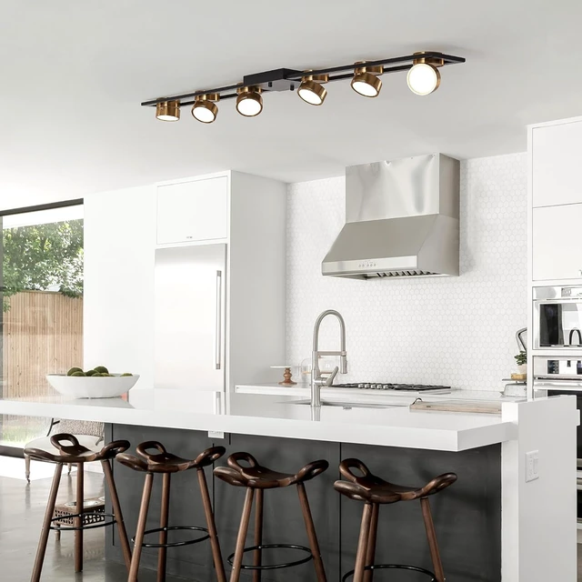 Alt view image 5 of 7 - Garwarm 48 Inch Modern Dimmable LED Track Lighting with Remote, Flush Mount