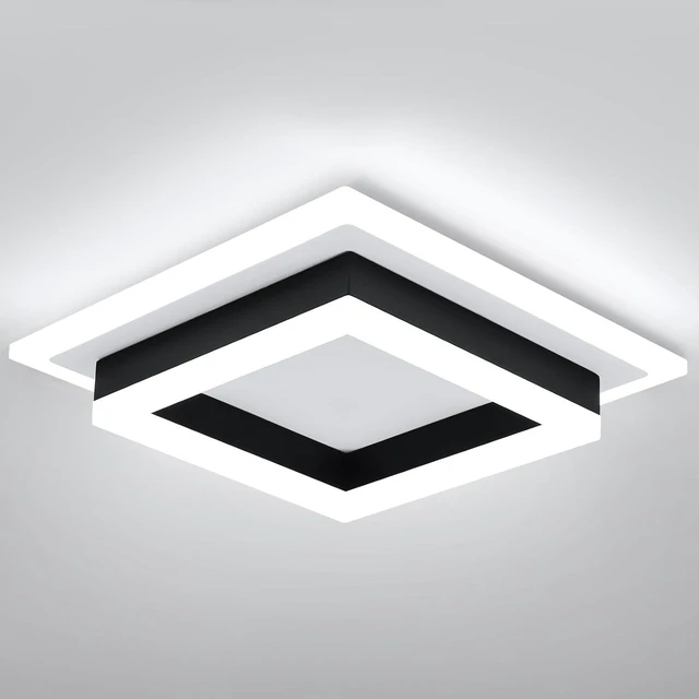 Main image of EIDISUNY 32W Modern LED Ceiling Light, Small Flush Mount Light Fixture, 6500K Cold White Ceiling Lamp, Square Hallway Lighting Fixtures for Living Room Bedroom Bathroom Kitchen (White, Cold White)