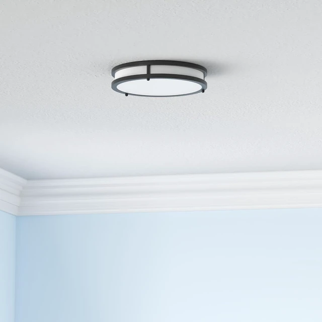 Alt view image 2 of 7 - Brightever Flush Mount Ceiling Light Black 30W 5CCT Dimmable 10 Inch 2-Pack