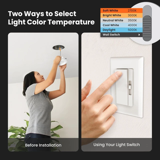 Alt view image 5 of 7 - Feit Electric 5/6in LED Recessed Downlight Retrofit Kit, 75W Eq