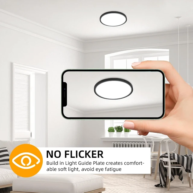 Alt view image 5 of 7 - Hlite 9 Inch LED Flush Mount Ceiling Light,1800LM,6 Pack,3CCT