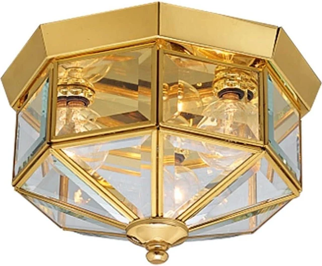 Main image of Progress Lighting 9.75" 3-Light Flush Mount Light, Polished Brass