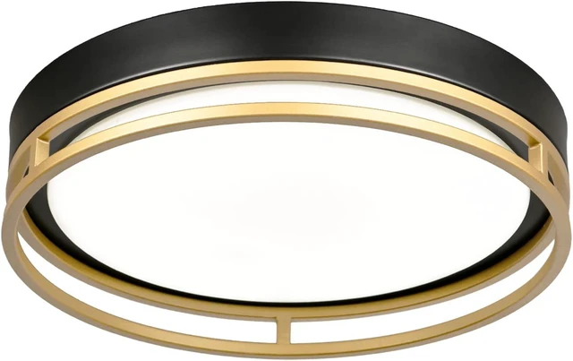 Main image of 12.5 Inch LED Flush Mount Ceiling Light Fixture, 26W, Super Bright 1700 Lumens, 3 Color 3000K/4000K/5000K, Dimmable Ceiling Lamp for Bedroom Hallway Bathroom Kitchen Laundry (Black Gold)