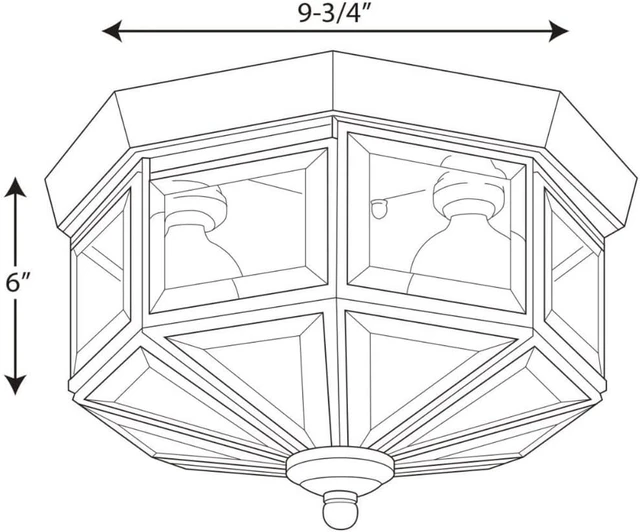 Alt view image 2 of 3 - Progress Lighting 9.75" 3-Light Flush Mount Light, Polished Brass