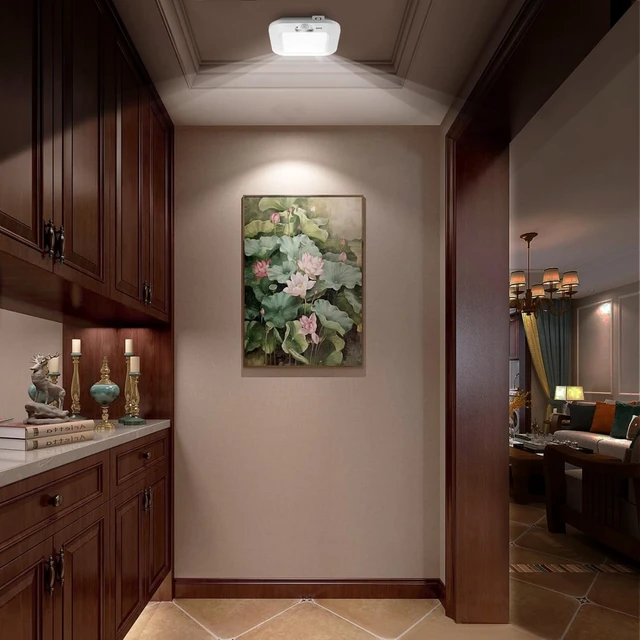 Alt view image 7 of 7 - Motion Sensor Battery Powered Ceiling Light, Closet Light 2-Pack